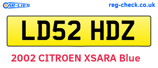 LD52HDZ are the vehicle registration plates.
