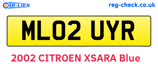 ML02UYR are the vehicle registration plates.