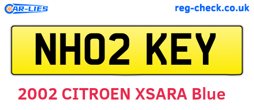 NH02KEY are the vehicle registration plates.