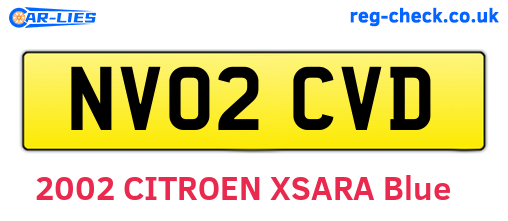 NV02CVD are the vehicle registration plates.