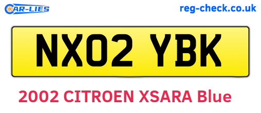 NX02YBK are the vehicle registration plates.