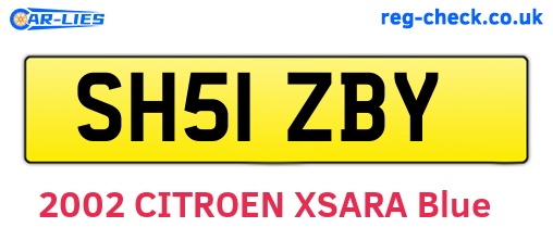 SH51ZBY are the vehicle registration plates.