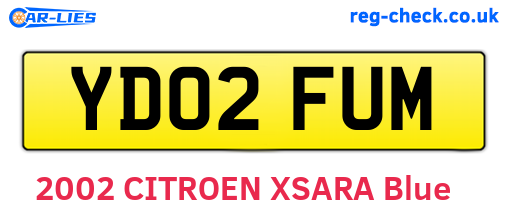 YD02FUM are the vehicle registration plates.