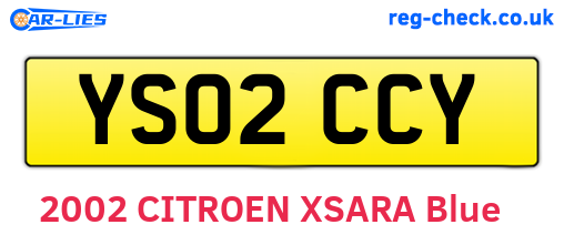 YS02CCY are the vehicle registration plates.