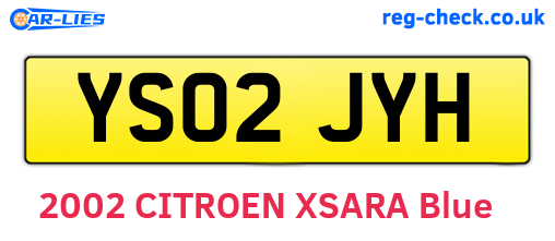 YS02JYH are the vehicle registration plates.