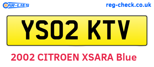YS02KTV are the vehicle registration plates.