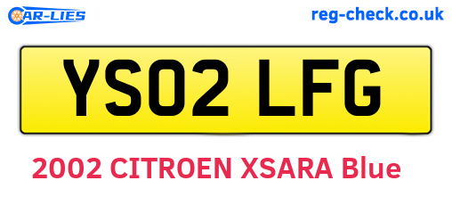 YS02LFG are the vehicle registration plates.