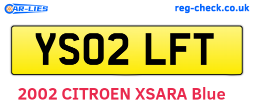 YS02LFT are the vehicle registration plates.