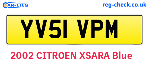YV51VPM are the vehicle registration plates.