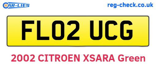FL02UCG are the vehicle registration plates.