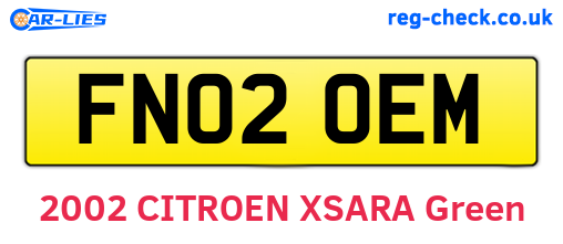 FN02OEM are the vehicle registration plates.