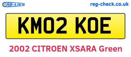 KM02KOE are the vehicle registration plates.