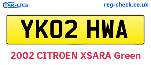 YK02HWA are the vehicle registration plates.