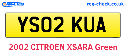 YS02KUA are the vehicle registration plates.