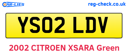 YS02LDV are the vehicle registration plates.