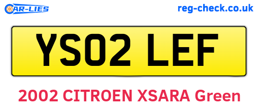 YS02LEF are the vehicle registration plates.