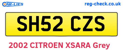 SH52CZS are the vehicle registration plates.