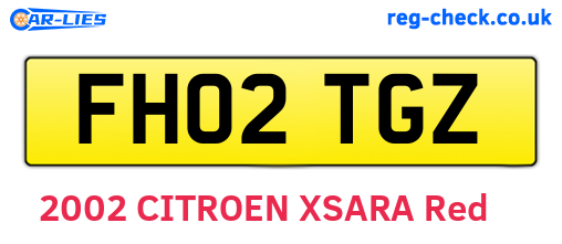 FH02TGZ are the vehicle registration plates.