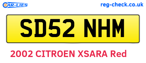 SD52NHM are the vehicle registration plates.