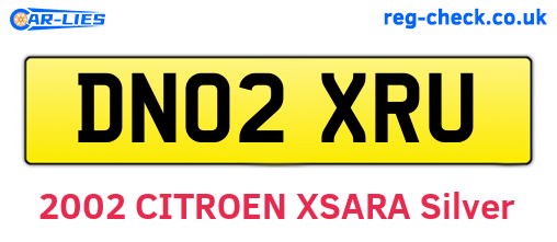 DN02XRU are the vehicle registration plates.