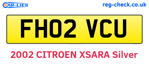 FH02VCU are the vehicle registration plates.