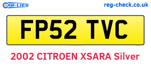 FP52TVC are the vehicle registration plates.
