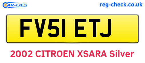 FV51ETJ are the vehicle registration plates.