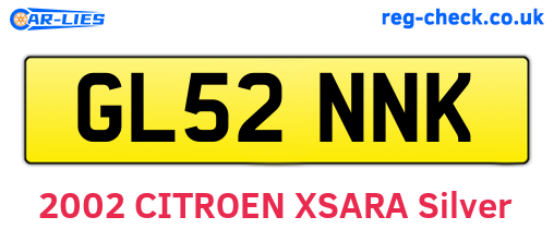 GL52NNK are the vehicle registration plates.