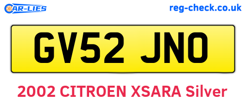 GV52JNO are the vehicle registration plates.