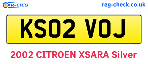 KS02VOJ are the vehicle registration plates.