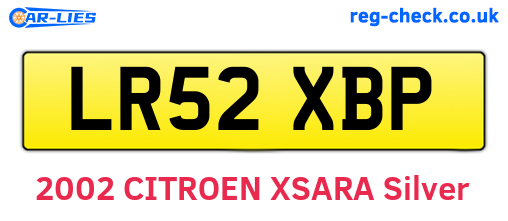 LR52XBP are the vehicle registration plates.