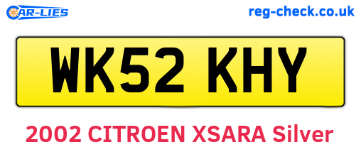 WK52KHY are the vehicle registration plates.