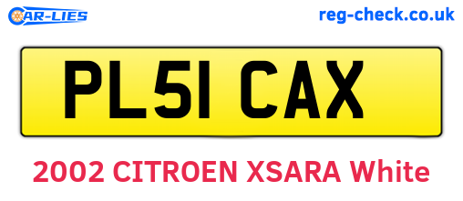 PL51CAX are the vehicle registration plates.