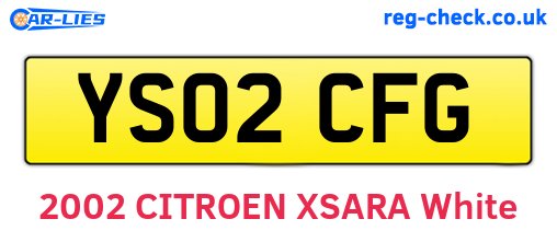 YS02CFG are the vehicle registration plates.