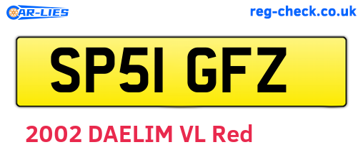 SP51GFZ are the vehicle registration plates.