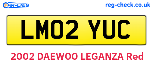 LM02YUC are the vehicle registration plates.