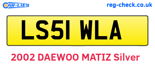 LS51WLA are the vehicle registration plates.