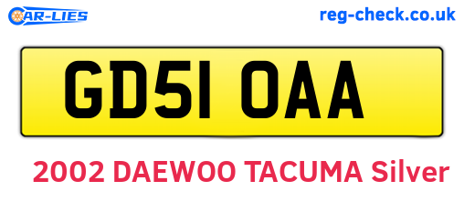 GD51OAA are the vehicle registration plates.