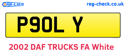 P9OLY are the vehicle registration plates.