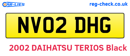 NV02DHG are the vehicle registration plates.