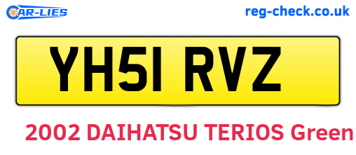 YH51RVZ are the vehicle registration plates.