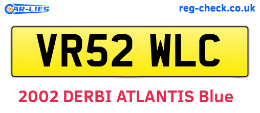 VR52WLC are the vehicle registration plates.
