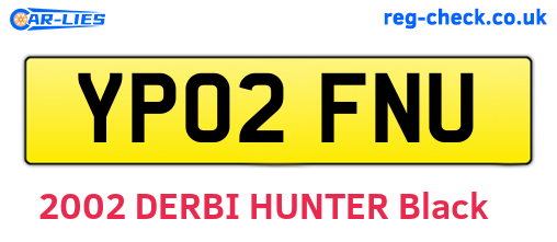 YP02FNU are the vehicle registration plates.