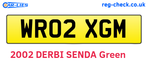 WR02XGM are the vehicle registration plates.
