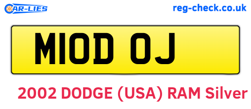 M10DOJ are the vehicle registration plates.
