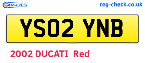YS02YNB are the vehicle registration plates.