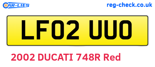 LF02UUO are the vehicle registration plates.