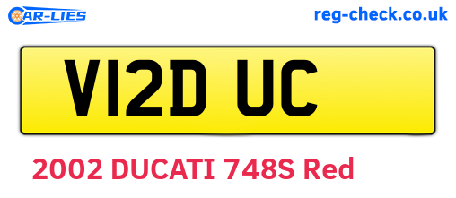 V12DUC are the vehicle registration plates.