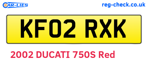 KF02RXK are the vehicle registration plates.