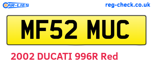 MF52MUC are the vehicle registration plates.